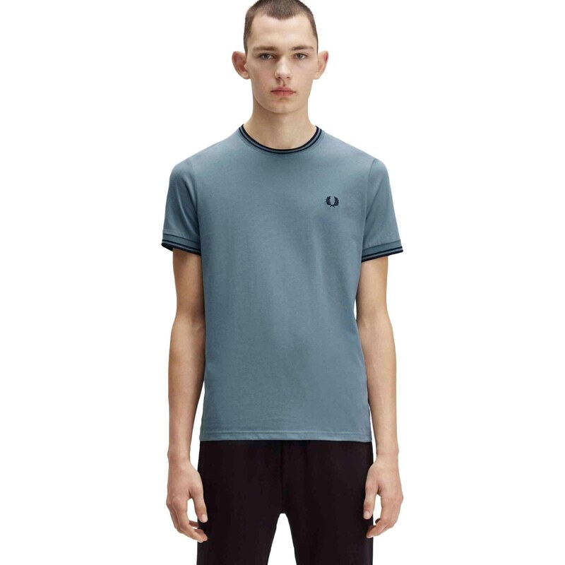 Fred Perry Tričko Camiseta fred perry azul contrast ribeted tee