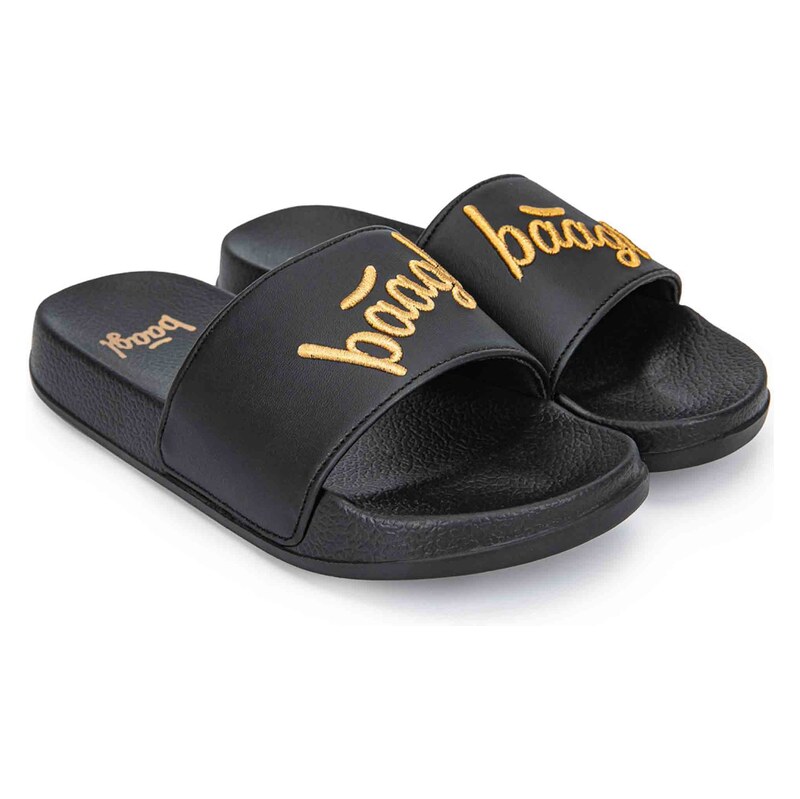 Baagl Logo Gold Pantofle, Černá 34