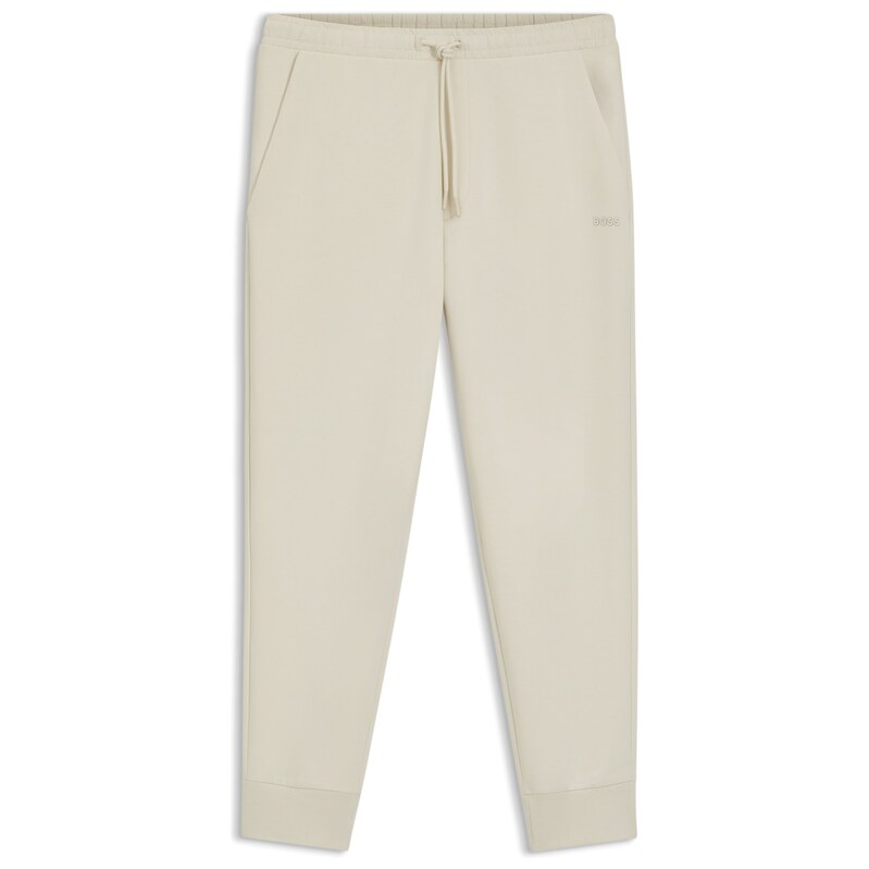 BOSS Stretch-cotton tracksuit bottoms with logo print