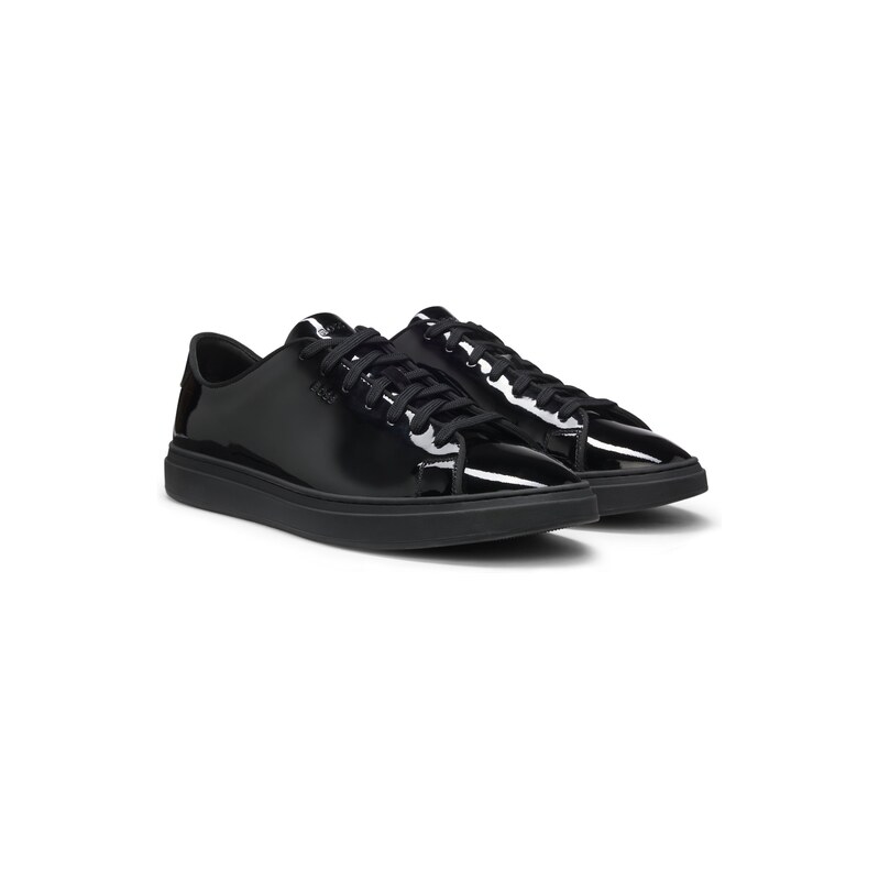BOSS Patent-leather trainers with a clean, modern design