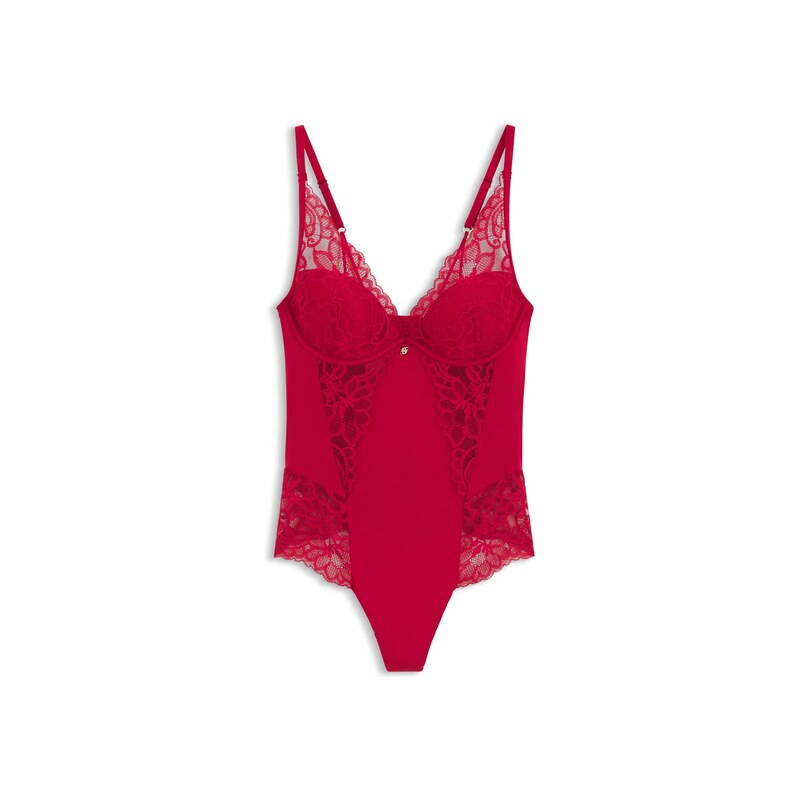 BOSS Lace-detail body with Double-B-monogram charm