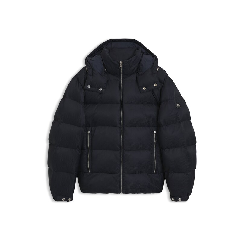 BOSS Water-repellent padded jacket with micro-monogram jacquard