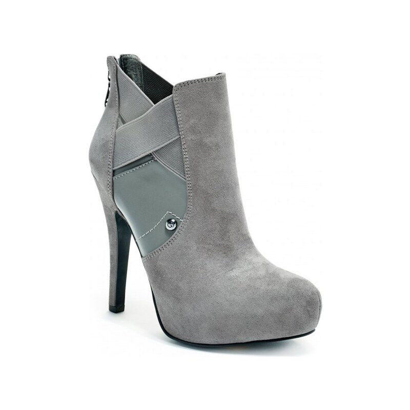 GUESS GUESS Gregor Faux-Suede Booties - gray multi fabric