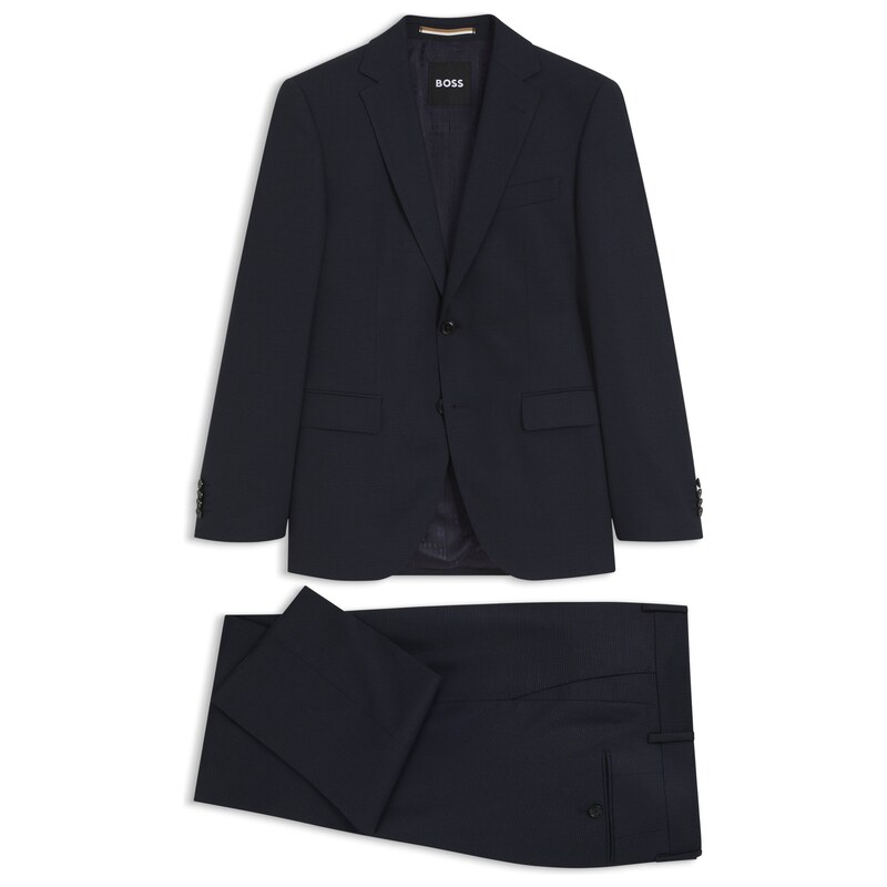 BOSS Two-piece regular-fit suit in a wool blend