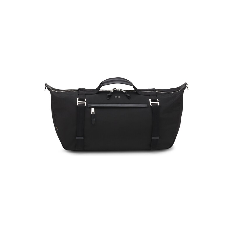 BOSS Holdall bag with metal logo and front pocket