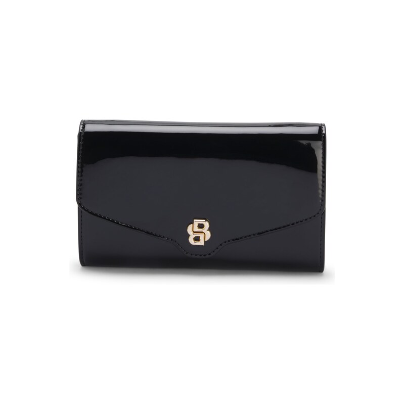 BOSS Faux-leather clutch bag with Double B monogram