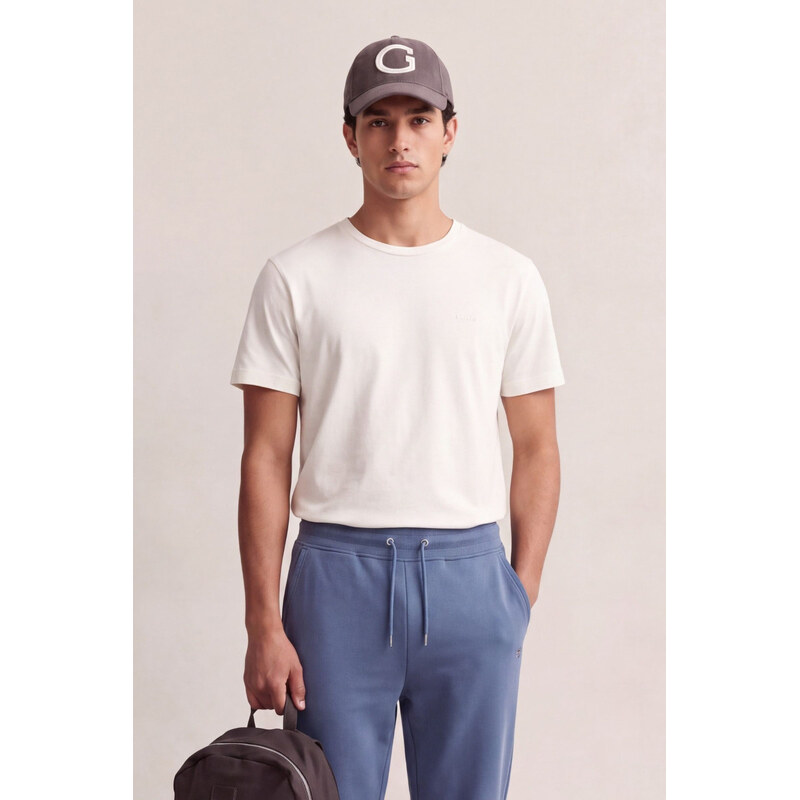 TRIČKO GANT SLIM SS T-SHIRT EGGSHELL