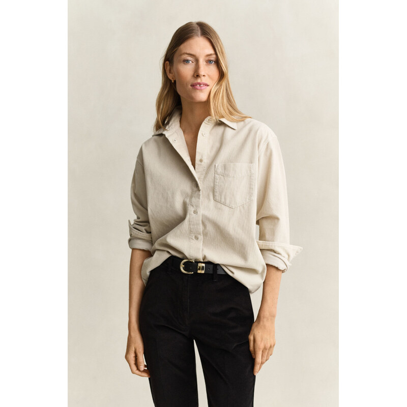 KOŠILE GANT REL CORDROY SHIRT CLAY BEIGE