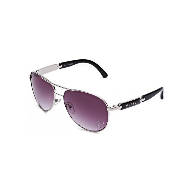 GUESS GUESS Mirrored Aviator Sunglasses - silver