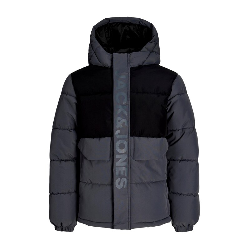Jack & Jones Junior Zimní bunda JCOSpeed grafitová / černá