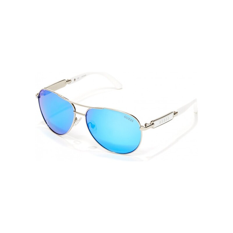 GUESS GUESS Mirrored Aviator Sunglasses - blue