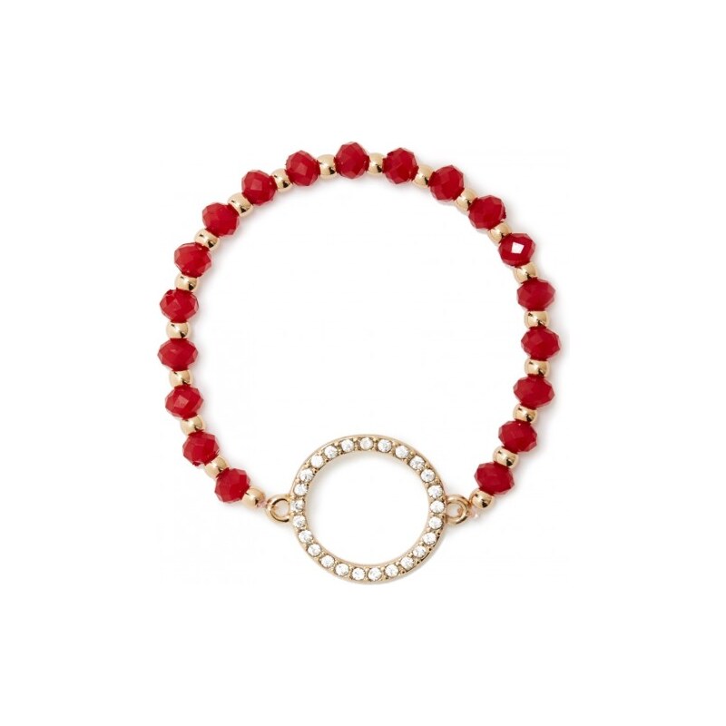 GUESS GUESS Bling Circle Stretch Bracelet - red