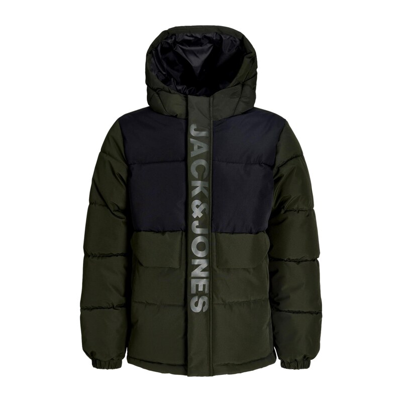 Jack & Jones Junior Zimní bunda JCOSpeed jedle / černá