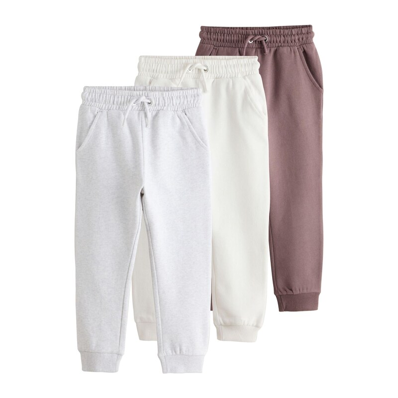 Next Kalhoty hnědá / bílá / offwhite