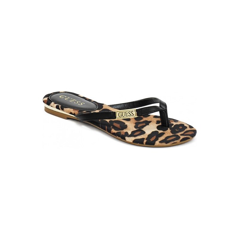 GUESS Kassie Flip-Flops - leopard print