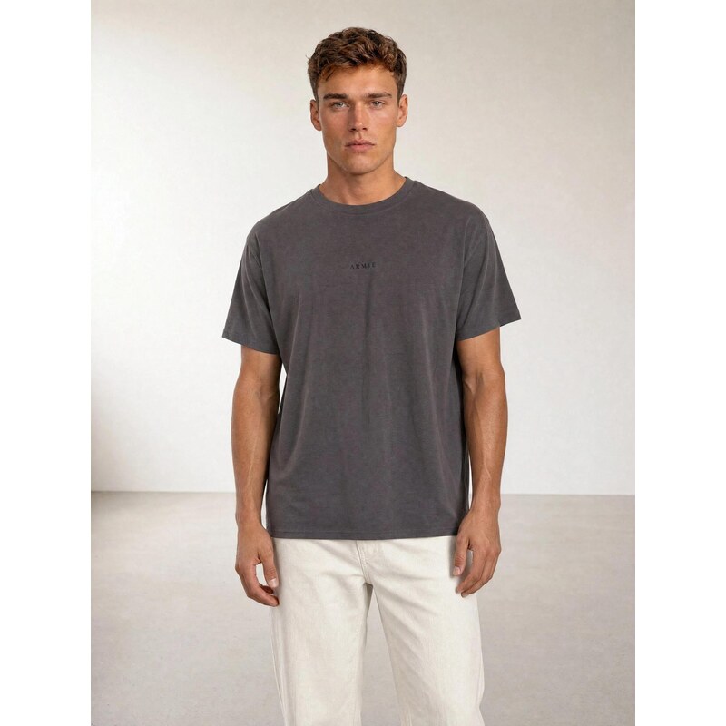 ARMIE Tričko The Alex Logo T-shirt - Dark Grey tmavě šedá