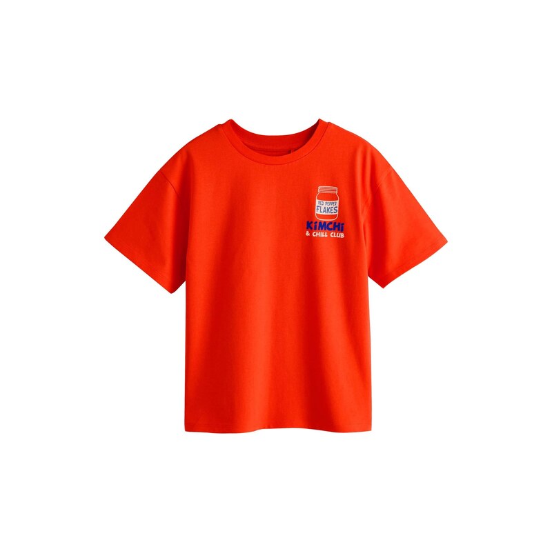 Next Tričko kobaltová modř / oranžově červená / bílá
