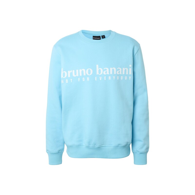 Bruno Banani Mikina aqua modrá / bílá