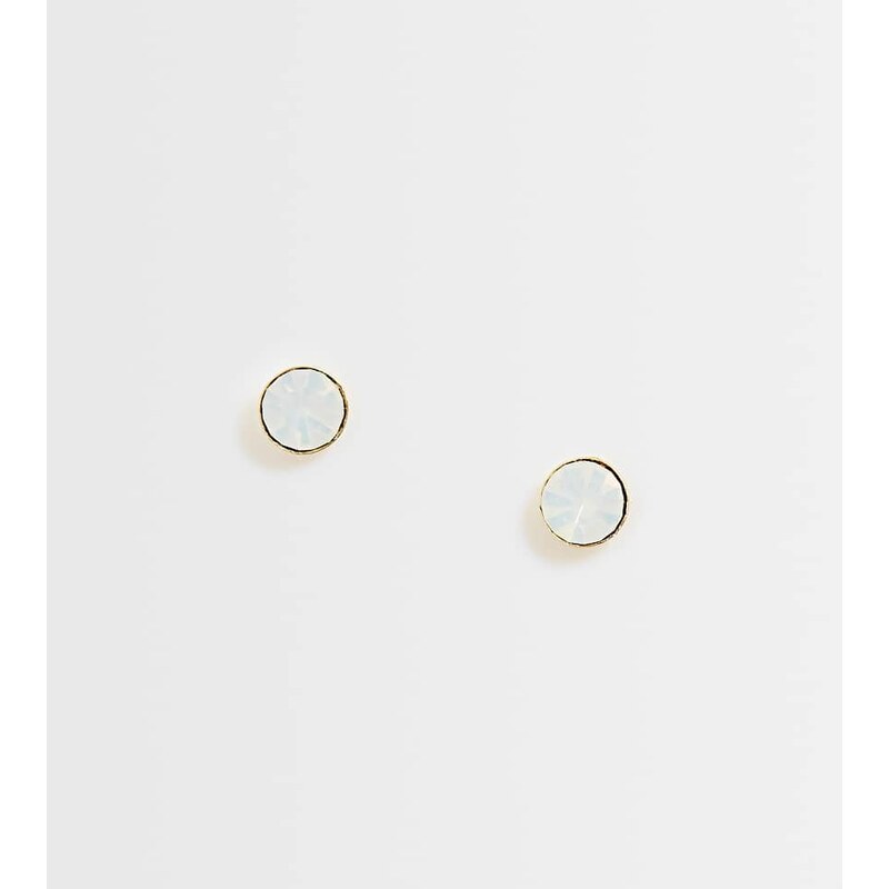 Kingsley Ryan gemset round stud earrings in gold plated sterling