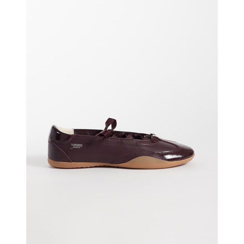 Tommy Jeans fusion real premium leather ballet trainers in