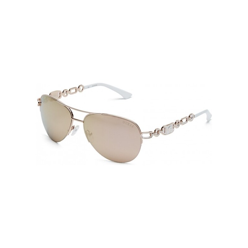 GUESS GUESS Chain-Trim Aviator Sunglasses - gold