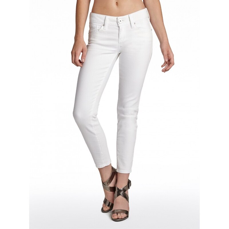 GUESS GUESS Emma Ankle Skinny Jeans - White Wash - white