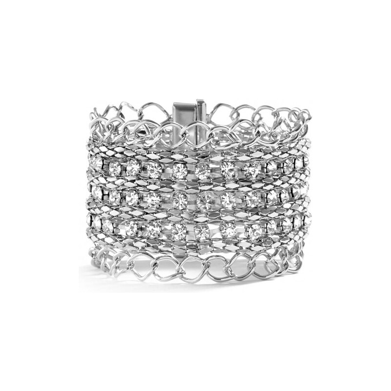 GUESS GUESS Rhinestone Magnetic Bracelet - silver