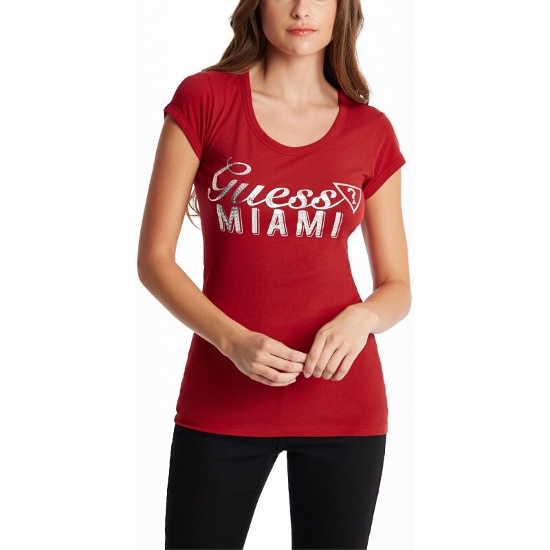 GUESS Little Havana Tee - varsity red