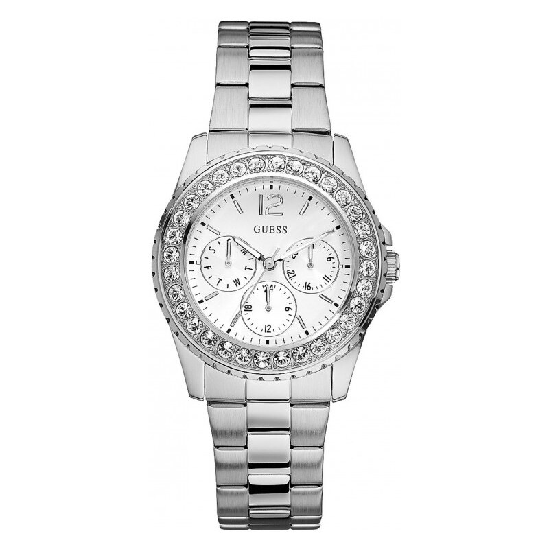 GUESS Women's Chilly Silver-Tone Watch - no color