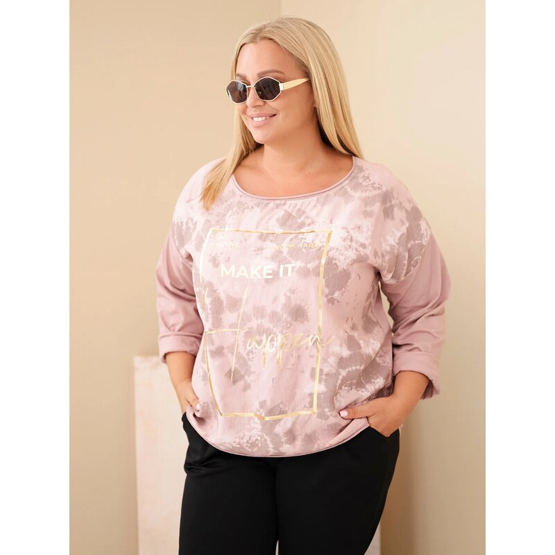 Kesi Włoski Plus size dámská halenka s potiskem