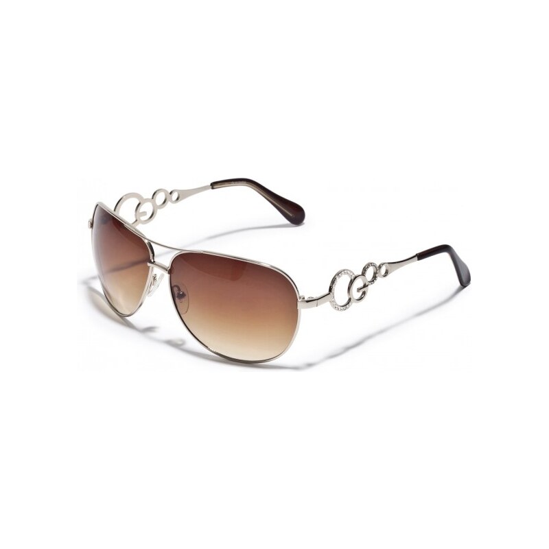 GUESS GUESS Metal Rim Aviator Sunglasses - gold