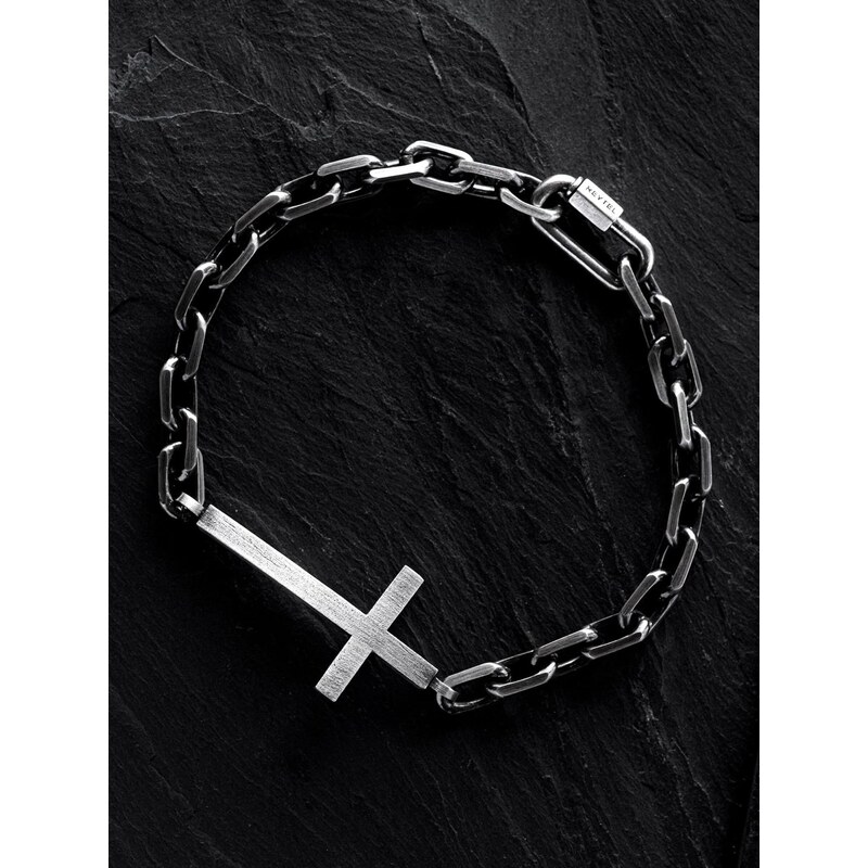 REYTEL Náramek STRENGTH OF FAITH stříbrná