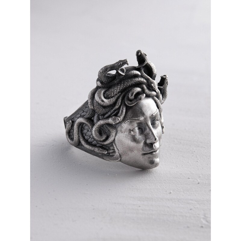 REYTEL Prsten GORGON MEDUSA stříbrná