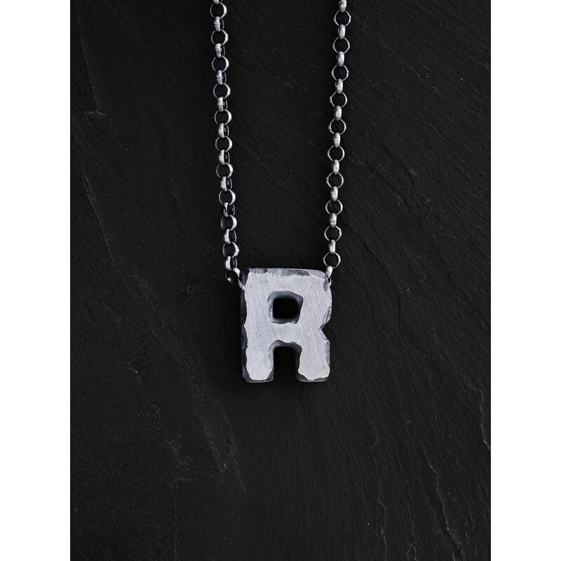 REYTEL Řetízek Letter R stříbrná