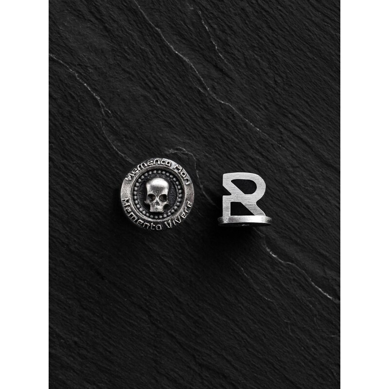 REYTEL Náušnice MEMENTO MORI. VIVERE MEMENTO stříbrná