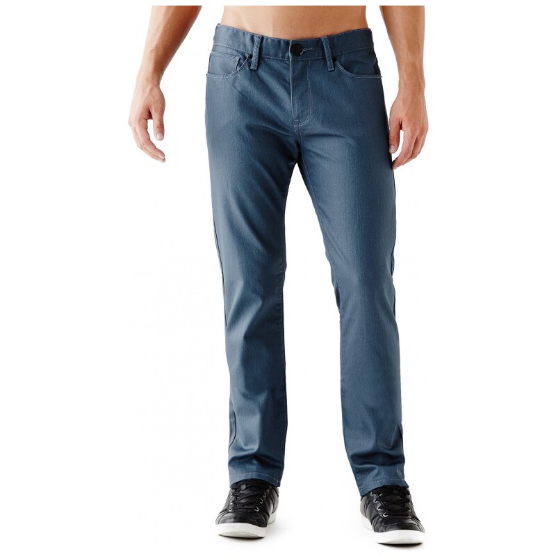 GUESS Rockford Coated Slim Straight Jeans - coated wash 32" inseam