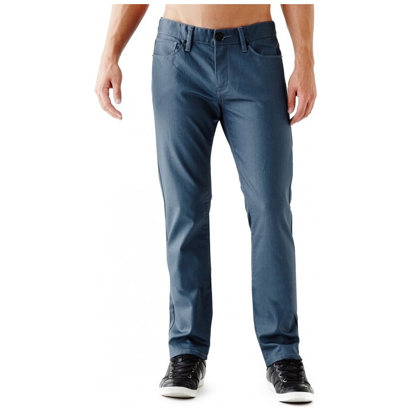 GUESS Rockford Coated Slim Straight Jeans - coated wash 30" inseam