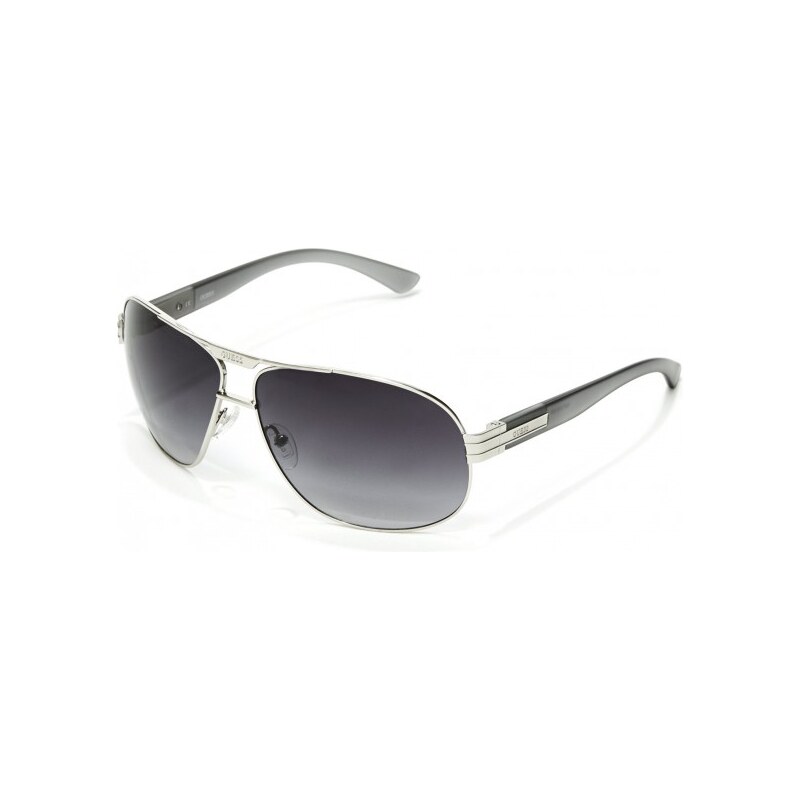 GUESS GUESS Logo Aviator Sunglasses - silver