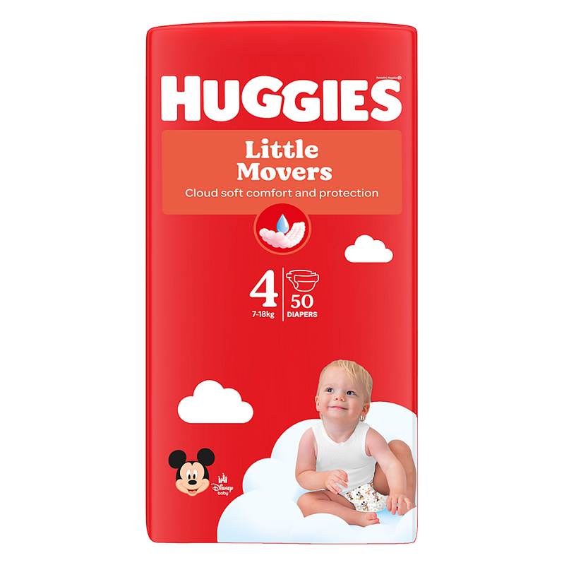 HUGGIES Little movers 4 dětské plenky 7-18 kg 50 kusů