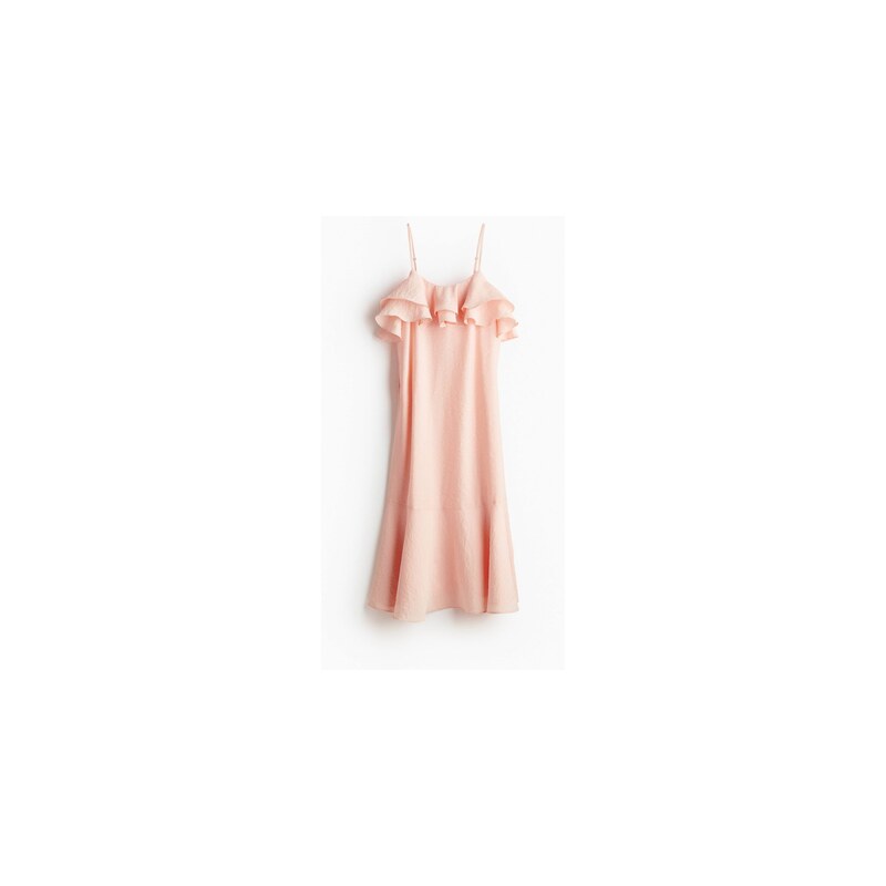 H&M - Šatys horními volánky - Světle Růžová