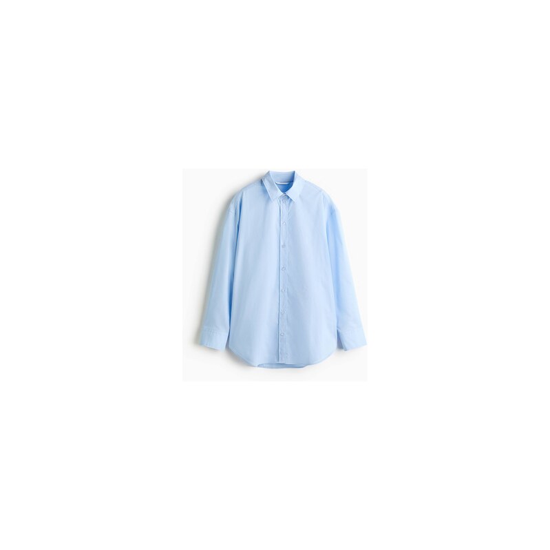 H&M - Oversized košile - Bleděmodrá