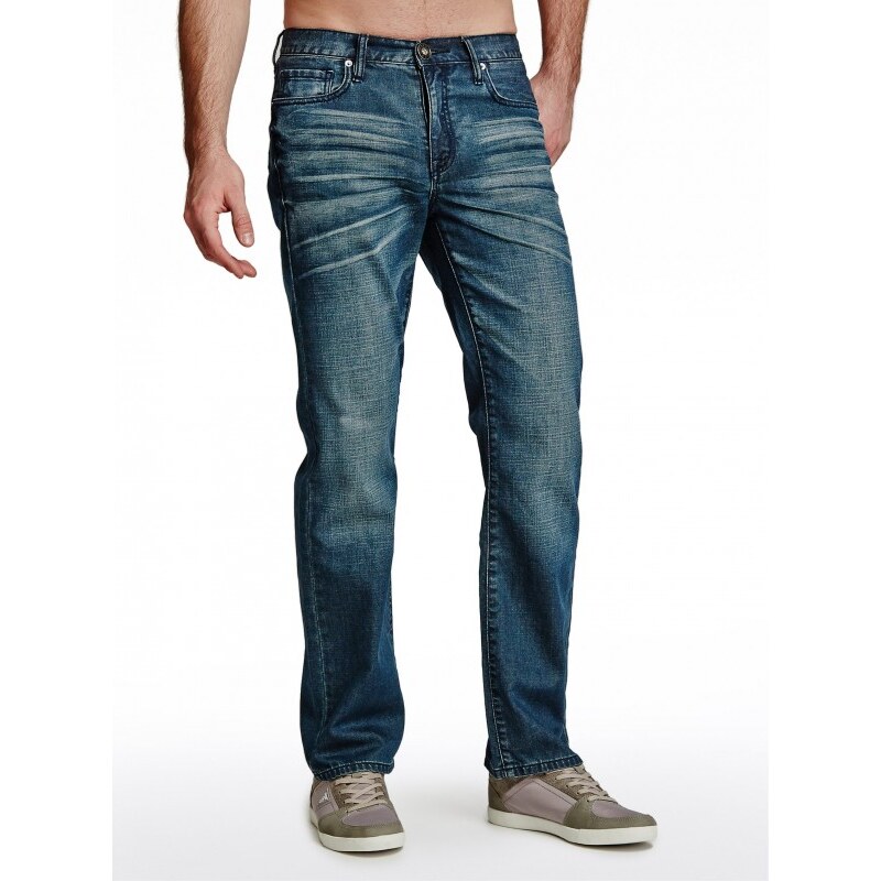 GUESS GUESS Crescent Straight - medium wash 32" inseam