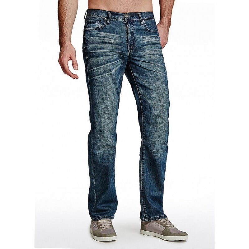 GUESS GUESS Crescent Straight - medium wash 34" inseam