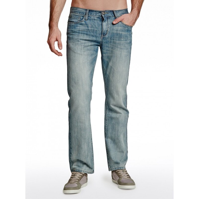 GUESS GUESS Del Mar Slim Straight Jeans - light wash 32" inseam
