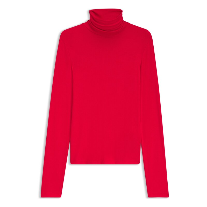 BOSS Rollneck top in stretch jersey
