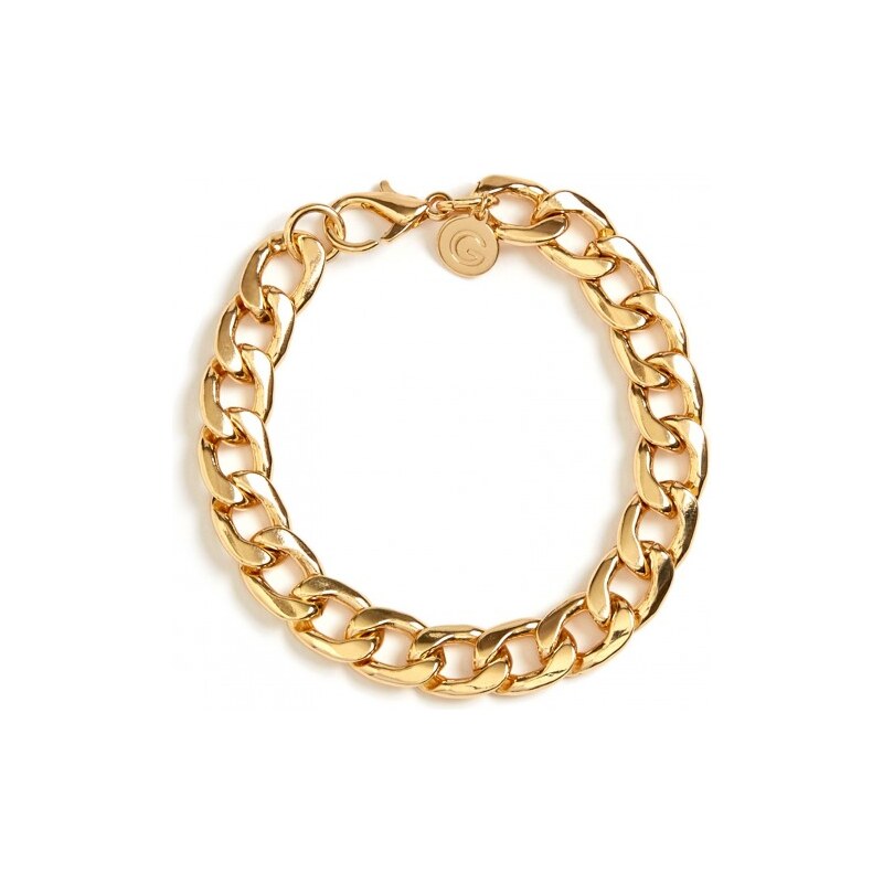 GUESS GUESS Gold-Tone Rolo Chain Bracelet - gold
