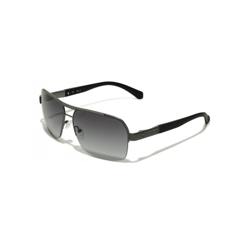 GUESS GUESS Half-Rim Navigator Sunglasses - gunmetal
