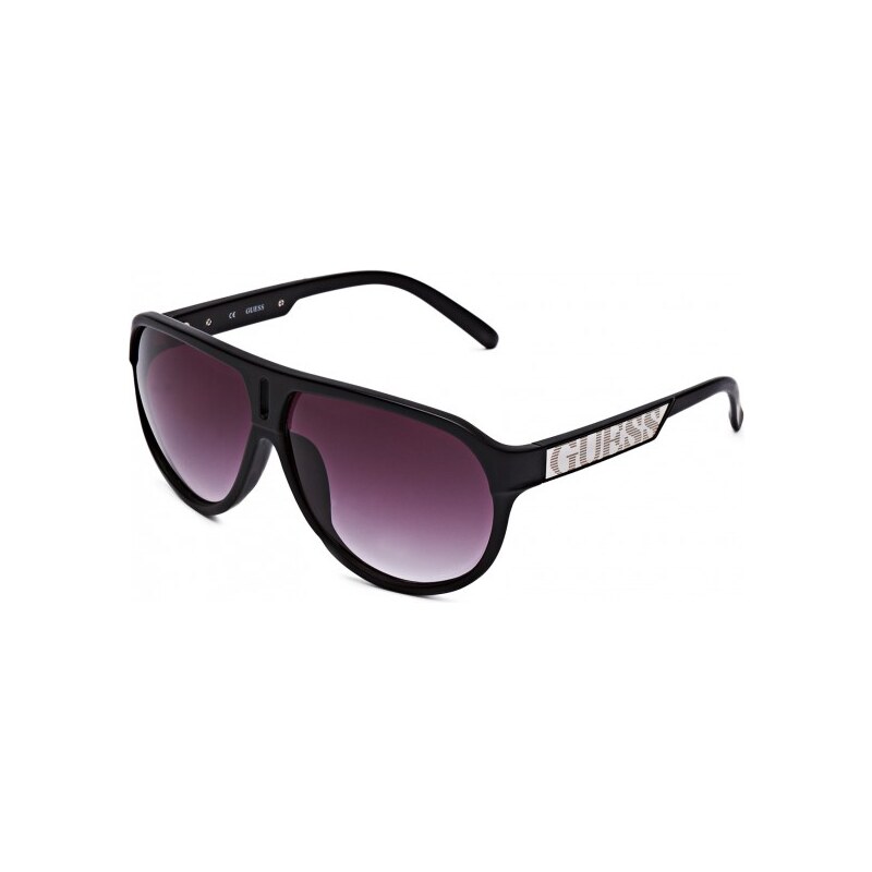GUESS Striped Aviator Sunglasses - multi black