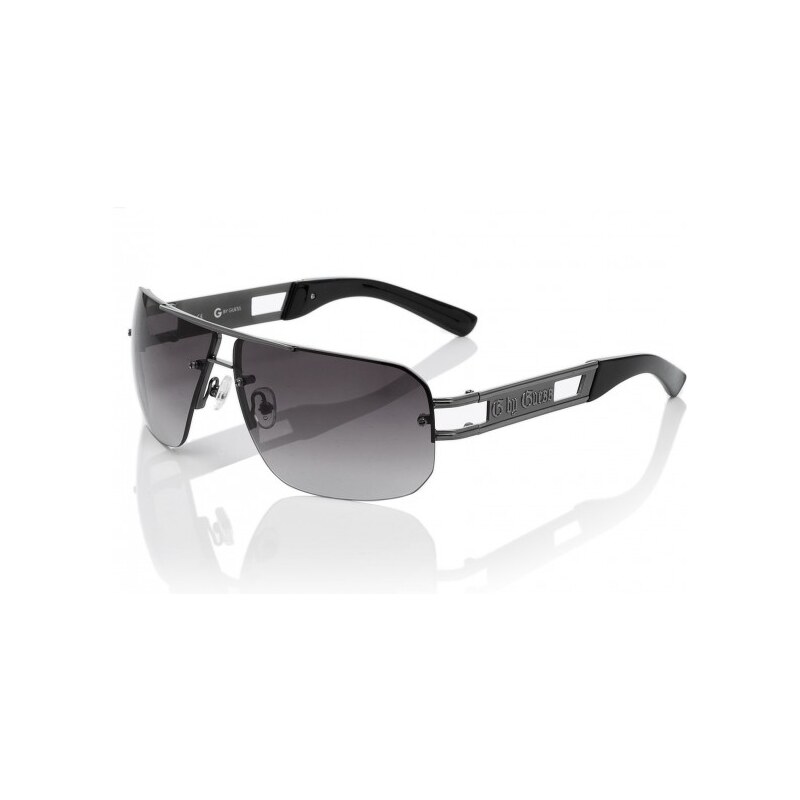 GUESS GUESS Dámské sluneční brýle Gothic Logo Rimless Sunglasses - gunmetal