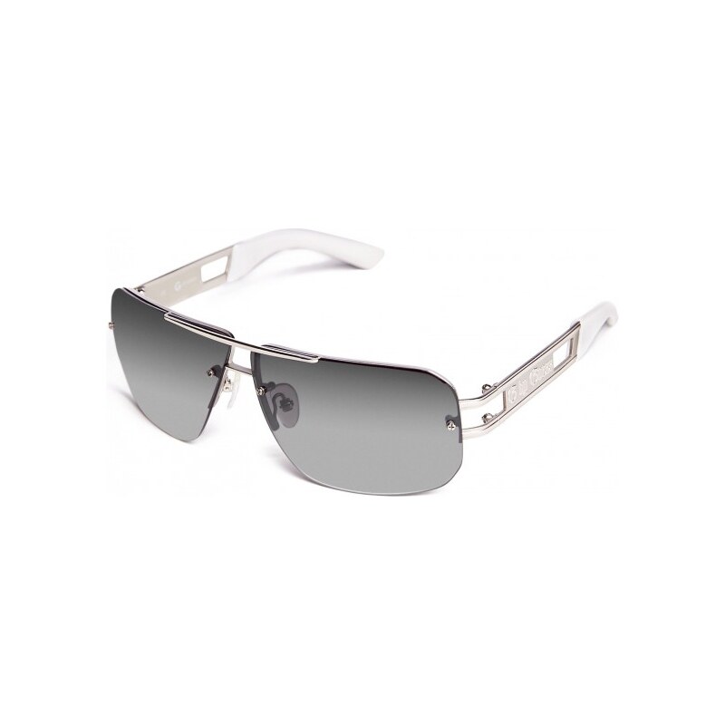 GUESS GUESS Dámské sluneční brýle Gothic Logo Rimless Sunglasses - silver